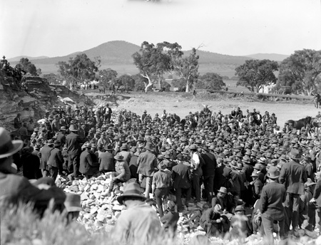 Stop work meeting held in quarry on Capital Hill