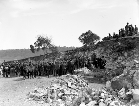 Stop work meeting held in quarry on Capital Hill