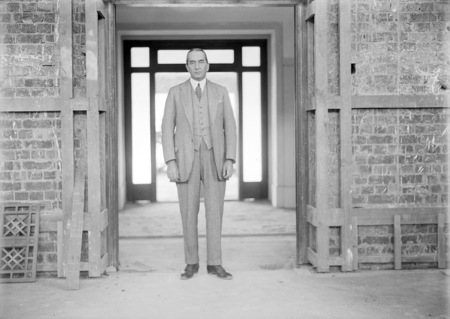 Prime Minister Rt Hon Stanley Melbourne Bruce at Parliament House.