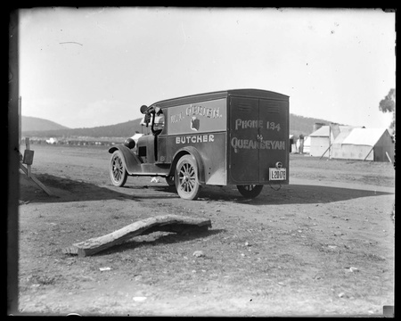 Motor van of W T O'Brien, butcher at Queanbeyan.