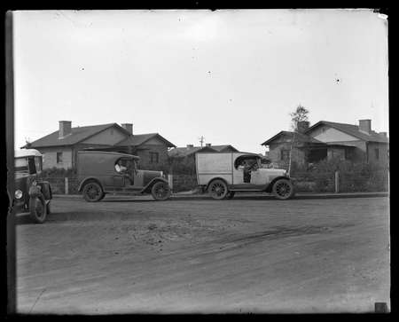 Delivery vans.