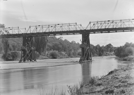 Tharwa Bridge after flood, looking downstream.