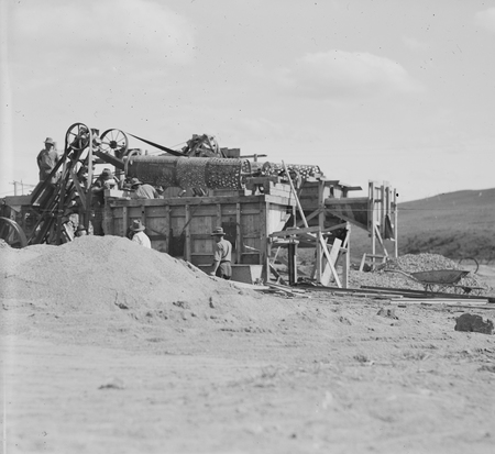 Crushed rock screening plant.