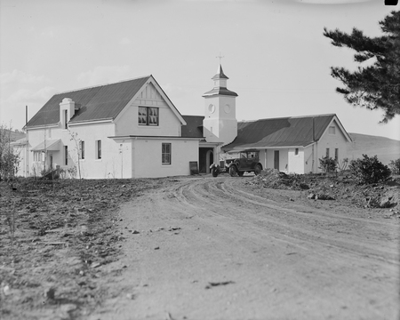 Outbuildings at Government House. Garages and staff quarters.