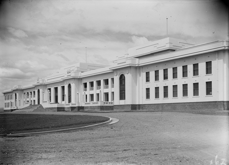 Parliament House frontage from the north west.