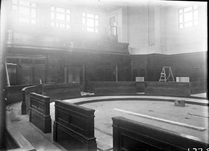 Parliament House,  one of the chambers  under construction