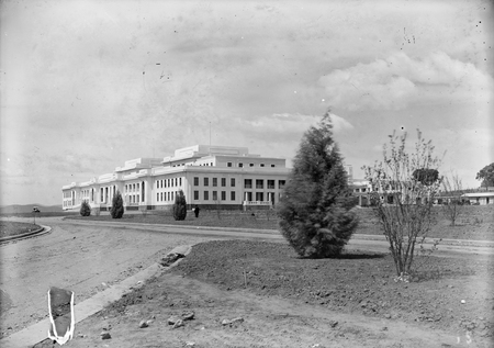 Parliament House frontage from the west.