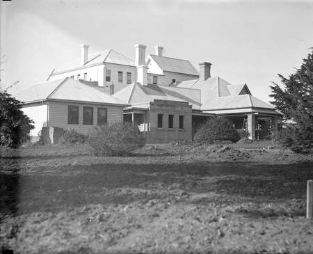 Government House, from north east showing porte-cochere and State Entrance.