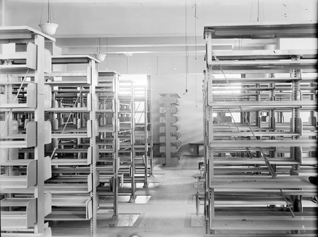 Book stacks for Parliamentary Library.
