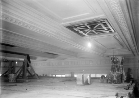 Interior of Parliament House. Plastering of King's Hall.