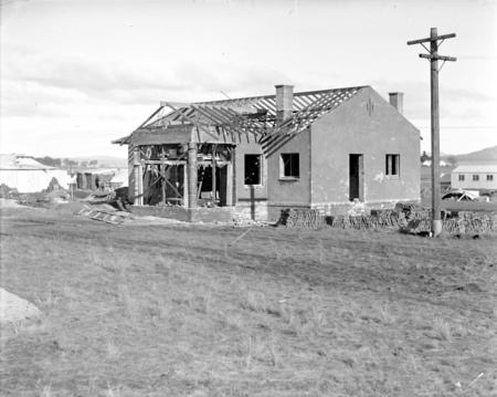 Cottage under construction.