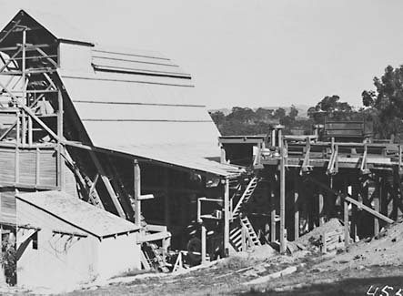 Stone crushing and screening  plant,eastern side of Mount Ainslie,quarry was up the hill