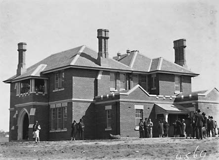 Dedication of St.Andrews House,the Manse for St. Andrews Presbyterain Church, a gift from the Ross family of Kinross near Holbrook, State Circle Forrest