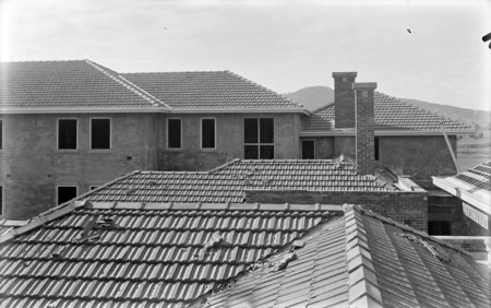 Detail of Hotel Acton roof, Edinburgh Avenue Acton, under construction.