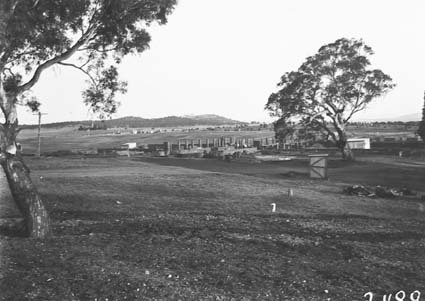 Foundations of Civic Centre looking west