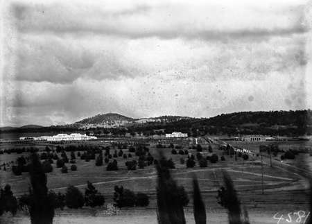 Parliament House, West Block, Commonwealth Avenue and Albert Hall from City Hill.