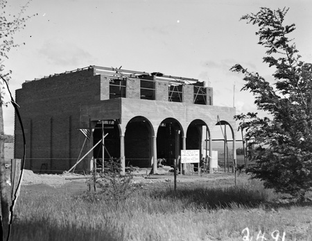 Part of Civic Centre under construction.