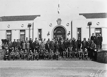 Group Photograph, Conference delegates at Australian Forestry School,Banks Street, Yarralumla