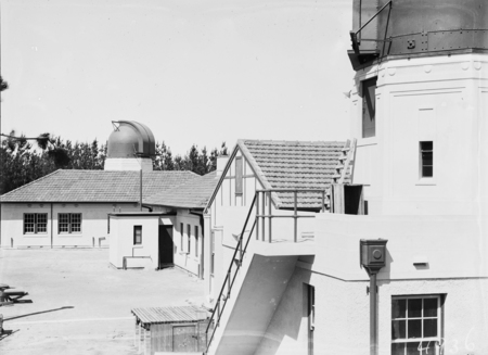 Mt. Stromlo Observatory. Solar tower, astronomers offices, six inch Farnham telescope on right.