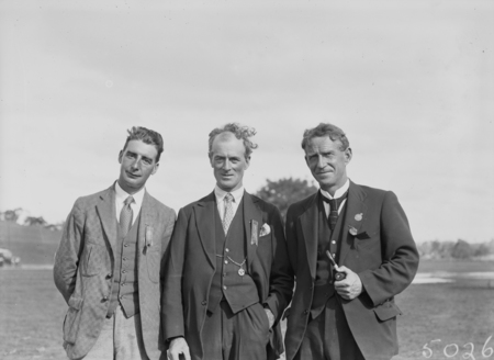 Highland Sports Day. Three unknown men.