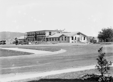 Census and Statistics building at Civic Centre under construction.