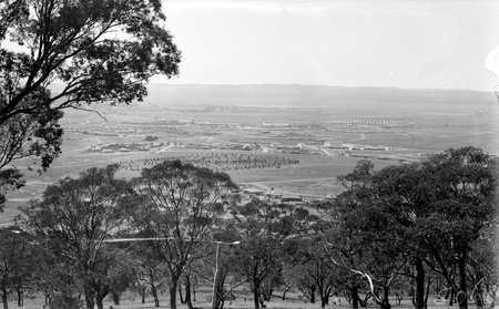View from Red Hill over Manuka and Kingston to Duntroon. Collins Park in the centre