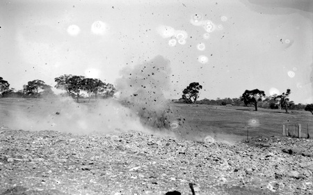 Blasting for road construction