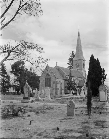St Johns Church and graveyard, Constitution Avenue,  Reid,  from the east