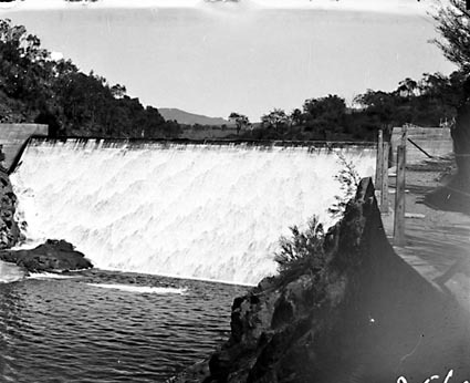 Cotter Dam spillway and stilling pond
