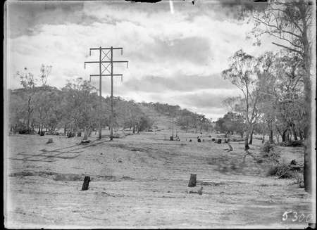 High Voltage power transmission line.