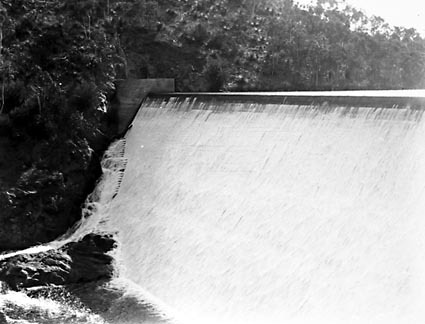 Cotter Dam wall and spillway