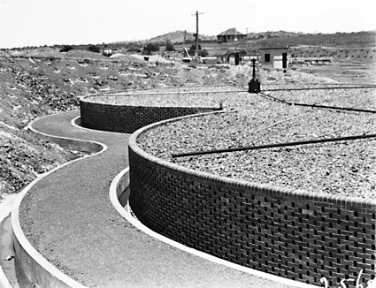 Weston Creek sewerage treatment works - Trickling filters complete