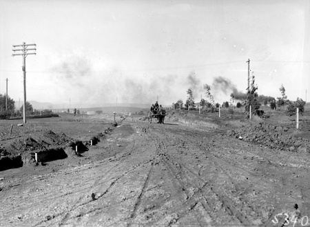 Road construction with drays