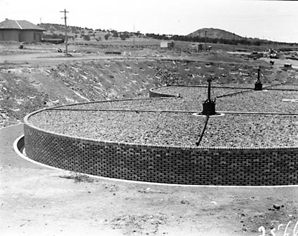 Weston Creek sewerage treatment works - Trickling filters complete