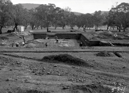  Excavation for the foundations  of the Australian Institute of Anatomy.McCoy Circle, Acton