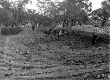  Excavation for the foundations  of the Australian Institute of Anatomy.McCoy Circle, Acton