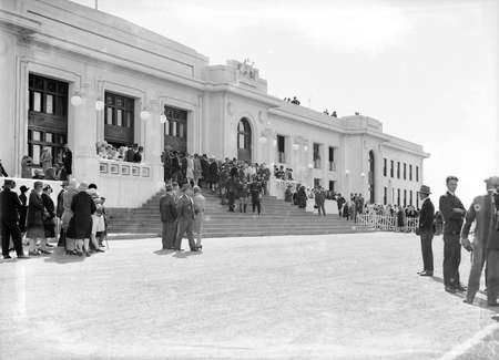 Spectators in front of Parliament House for the opening of the 12th Parliament.