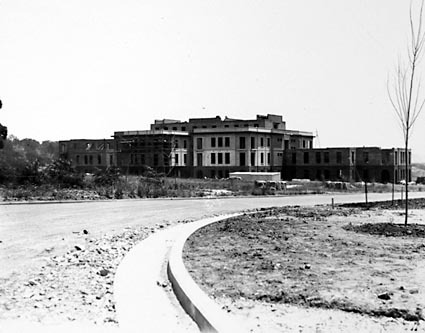 East Block from Parliament House, under construction