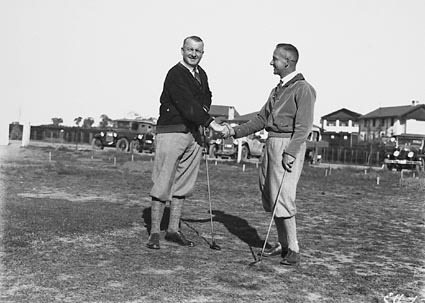 Two finalists in the Golf Championships at Royal Canberra Golf Club.