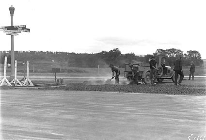 Intersection of Commonwealth Avenue and Lennox Crossing, Civic Centre, road under construction
