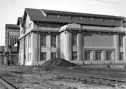 Power House showing railway lines, May 1929
