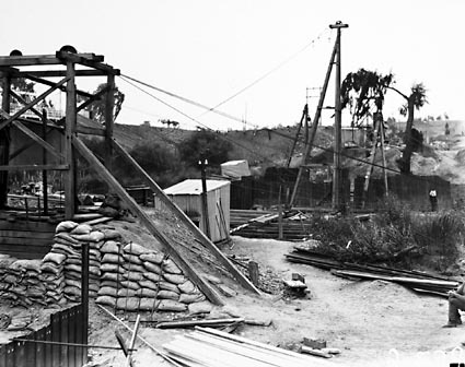 Sewerage pipeline excavations near Commonwealth Avenue Bridge