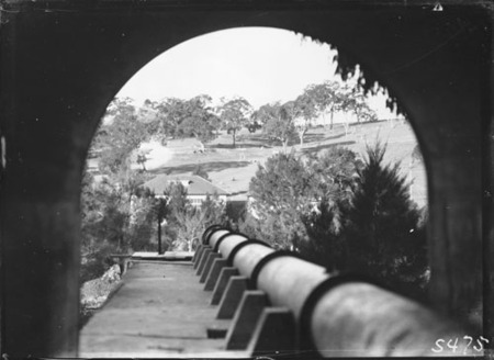 Water pipes through  tunnel from the Cotter Dam, Cotter  Pumping  House across the Murrumbidgee River