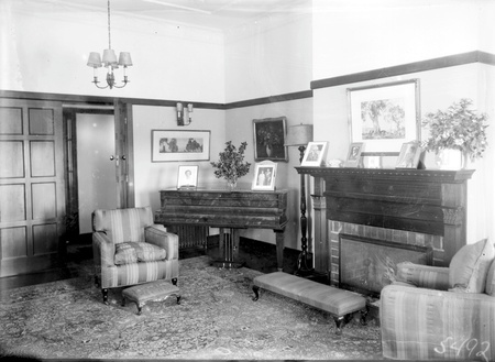 Sitting Room with grand piano, Prime Minister's Lodge, Adelaide Avenue, Deakin