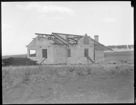 Prefabricated concrete house.