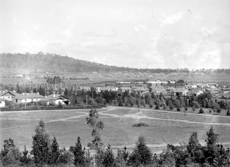 View from the Kingston  Power Station over Kingston towards Telopea Park School. Red Hill behind