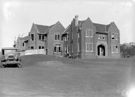 Church of England Boys Grammar School, under construction. Flinders Way, Red Hill
