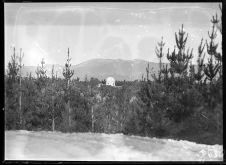 Pine Plantation and view of 30 inch Reynolds Telescope on Mt Stromlo.