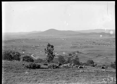View from Red Hill over Forrest and Collins Park towards Civic Centre and Mt Ainslie.
