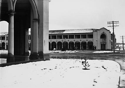 Record fall of snow -Sydney and Melbourne Buildings,  Civic Centre under snow